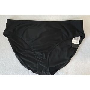 ISLAND ESCAPE Swim Bottoms Black‎ Womens Size 16 New With Tags (f1)
